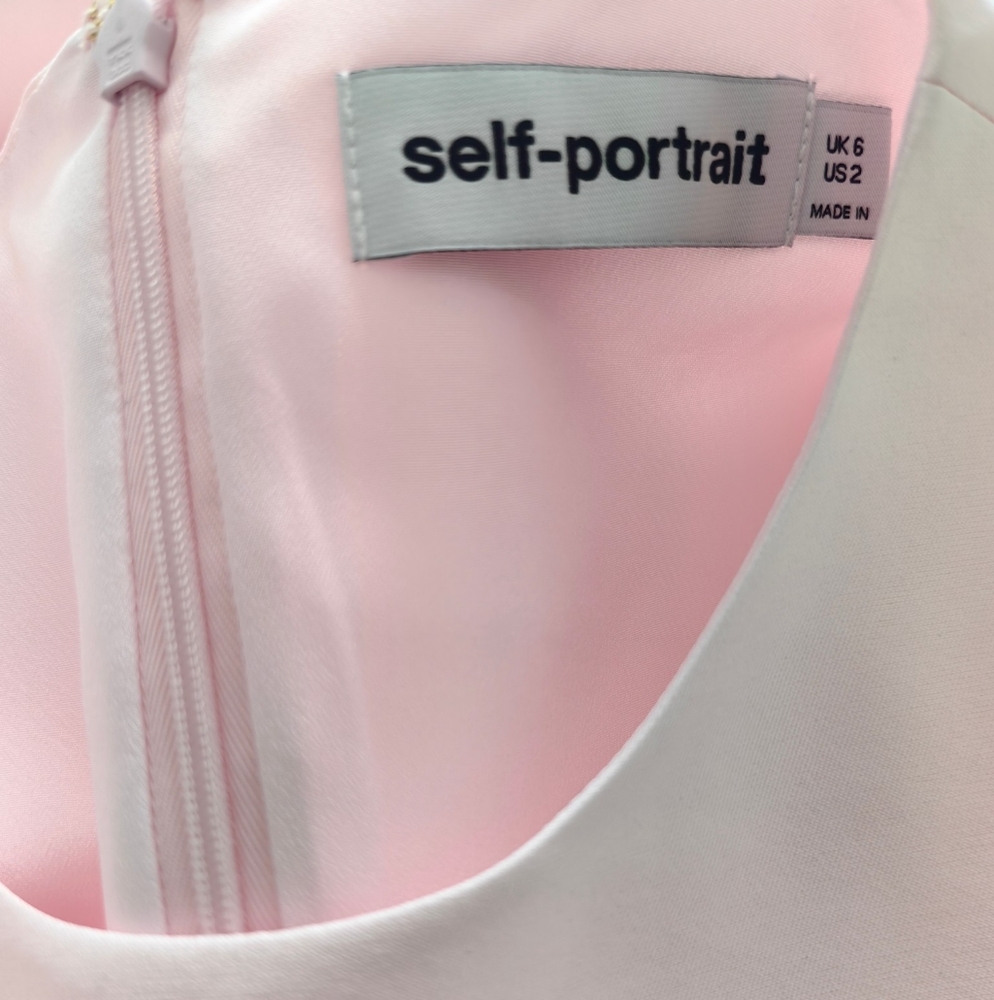 Self-Portrait Pink Taffeta Midi Dress - Picture 11 of 14